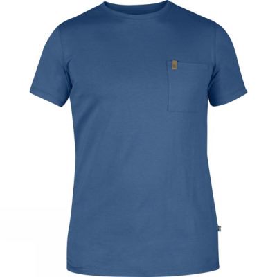 Playeras Fjallraven Övik Pocket Hombre - Azules - Chile MOR347109